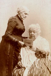 Elizabeth Cady Stanton (1815-1902) et Susan B. Anthony (1820-1906) vers 1880